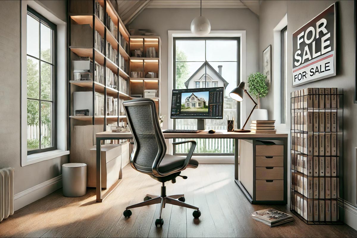 Real estate home office study